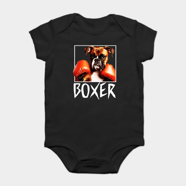 Boxer Dog Baby Bodysuit by Megadorim